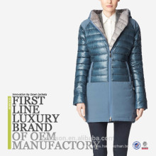 2016 OEM invierno mujeres bloqueando el color de la chaqueta